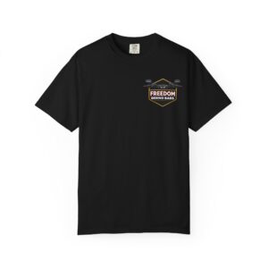 Freedom Behind Bars motorcycle handlebars T-shirt | My Bars Don't Serve Drinks